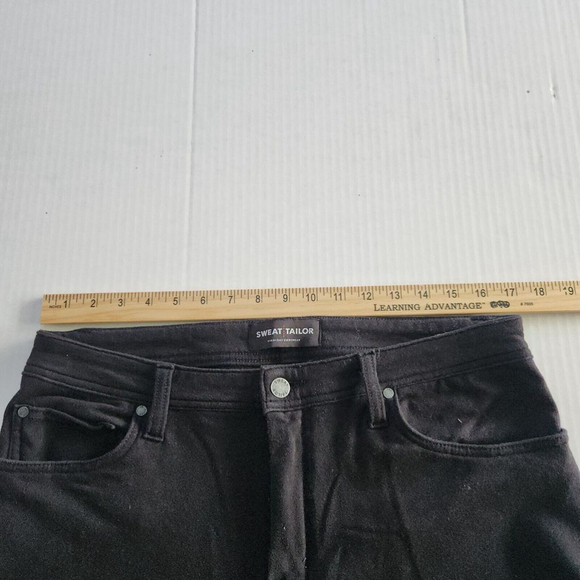 Swet Tailor Men's Size 33x32 Black Stretch Pants  Made In Usa Active Wear - Picture 5 of 13